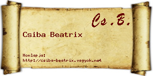 Csiba Beatrix névjegykártya