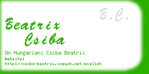 beatrix csiba business card